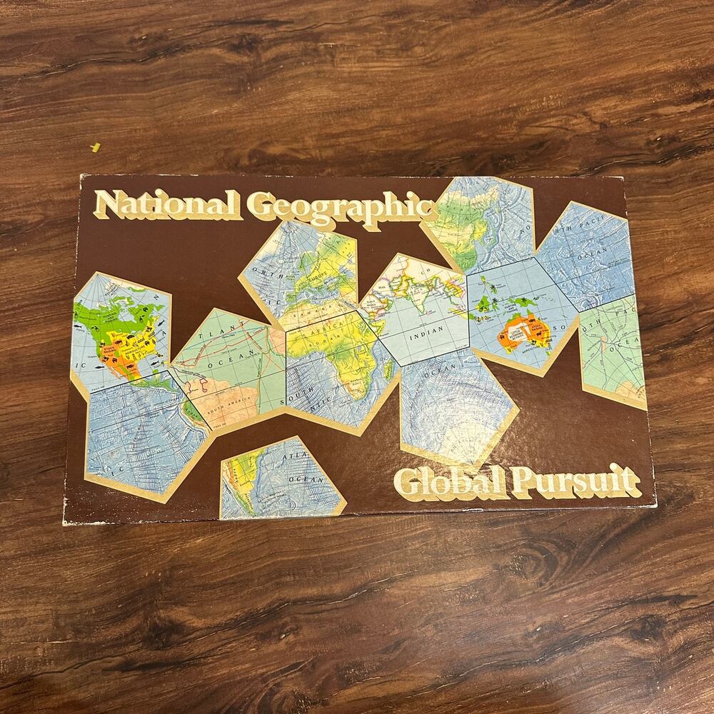 National Geographic Global Pursuit Board Game Complete 1987 Vintage